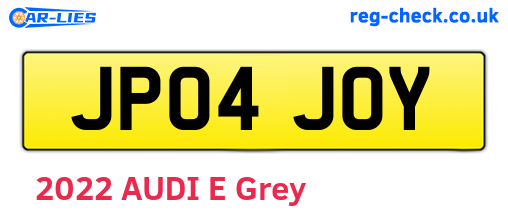 JP04JOY are the vehicle registration plates.