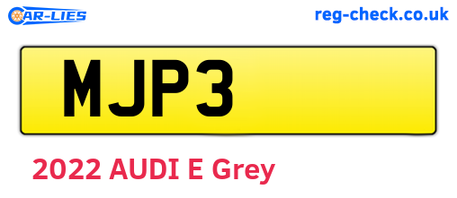 MJP3 are the vehicle registration plates.