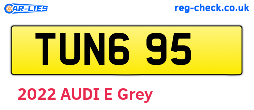TUN695 are the vehicle registration plates.