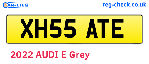 XH55ATE are the vehicle registration plates.