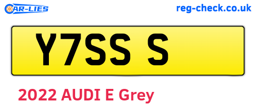 Y7SSS are the vehicle registration plates.