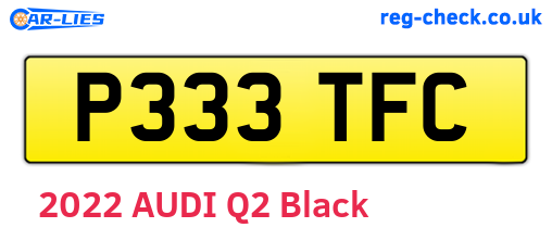 P333TFC are the vehicle registration plates.