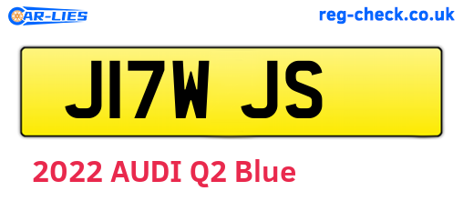 J17WJS are the vehicle registration plates.