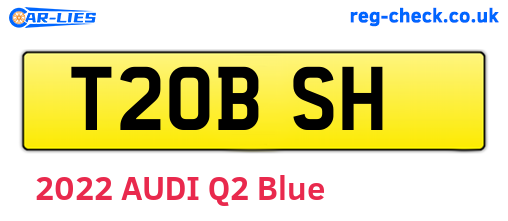 T20BSH are the vehicle registration plates.
