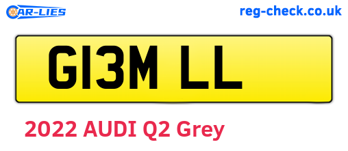 G13MLL are the vehicle registration plates.