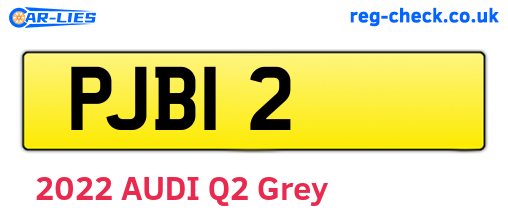 PJB12 are the vehicle registration plates.