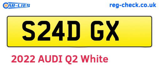 S24DGX are the vehicle registration plates.