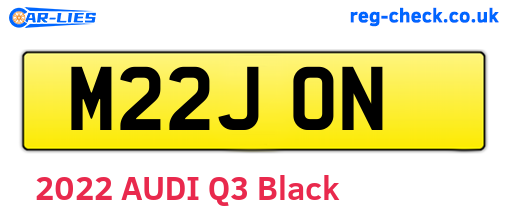 M22JON are the vehicle registration plates.