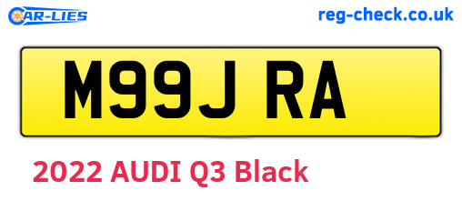 M99JRA are the vehicle registration plates.