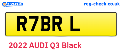 R7BRL are the vehicle registration plates.