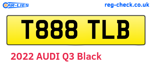 T888TLB are the vehicle registration plates.