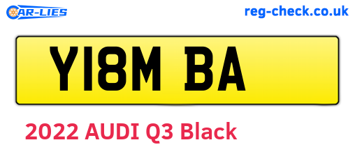 Y18MBA are the vehicle registration plates.