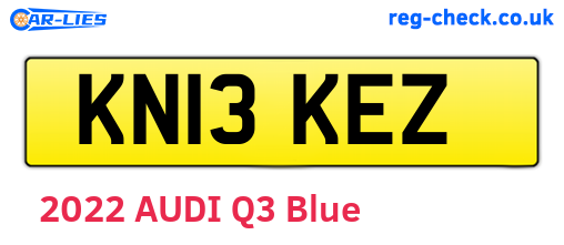 KN13KEZ are the vehicle registration plates.