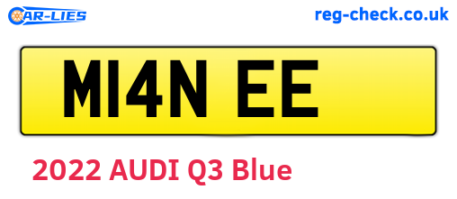 M14NEE are the vehicle registration plates.