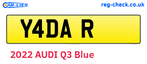 Y4DAR are the vehicle registration plates.