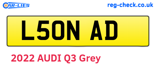 L50NAD are the vehicle registration plates.