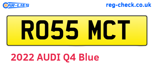 RO55MCT are the vehicle registration plates.