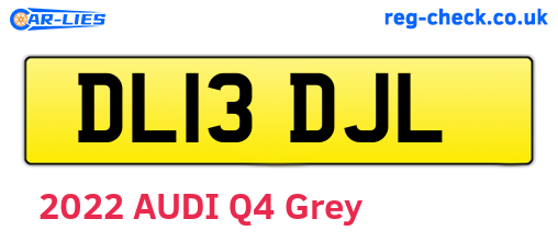 DL13DJL are the vehicle registration plates.