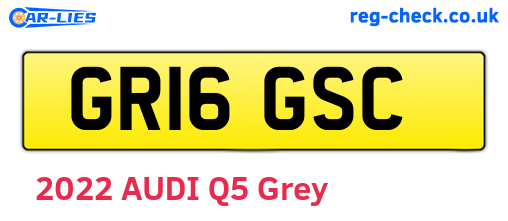 GR16GSC are the vehicle registration plates.