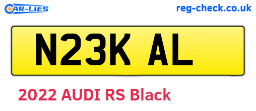 N23KAL are the vehicle registration plates.
