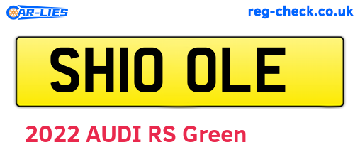 SH10OLE are the vehicle registration plates.