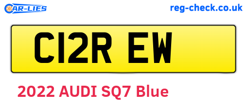 C12REW are the vehicle registration plates.