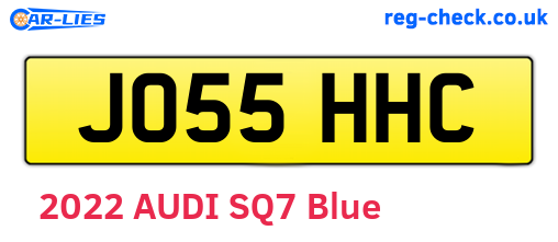 JO55HHC are the vehicle registration plates.