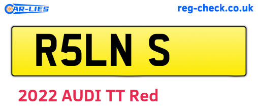 R5LNS are the vehicle registration plates.