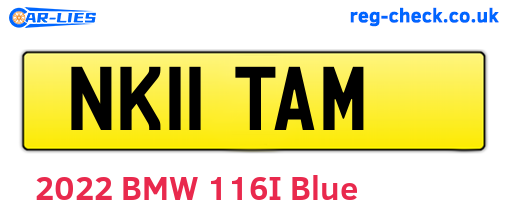 NK11TAM are the vehicle registration plates.