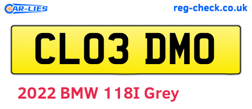 CL03DMO are the vehicle registration plates.