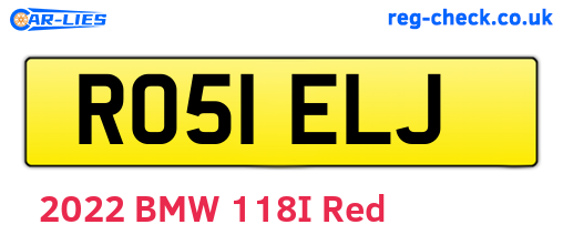 RO51ELJ are the vehicle registration plates.