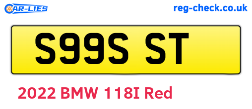 S99SST are the vehicle registration plates.