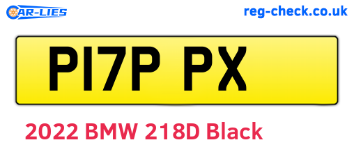 P17PPX are the vehicle registration plates.