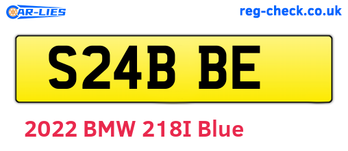 S24BBE are the vehicle registration plates.