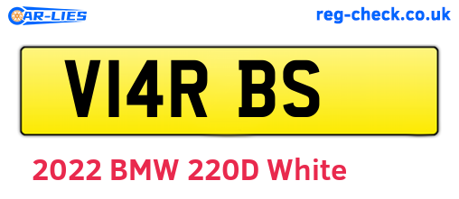 V14RBS are the vehicle registration plates.