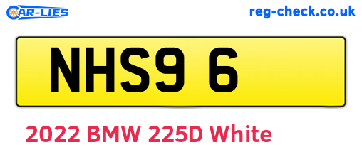 NHS96 are the vehicle registration plates.