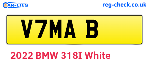 V7MAB are the vehicle registration plates.