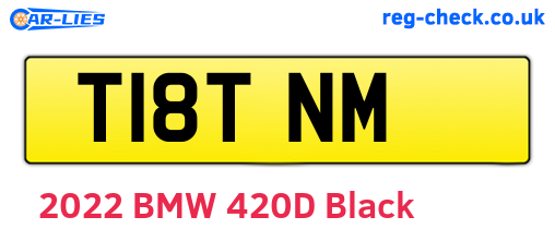 T18TNM are the vehicle registration plates.