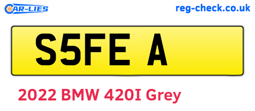 S5FEA are the vehicle registration plates.