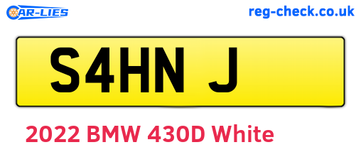 S4HNJ are the vehicle registration plates.