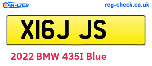 X16JJS are the vehicle registration plates.