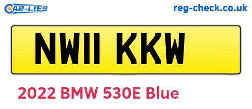 NW11KKW are the vehicle registration plates.