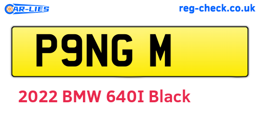 P9NGM are the vehicle registration plates.