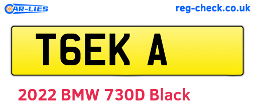 T6EKA are the vehicle registration plates.