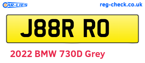 J88RRO are the vehicle registration plates.