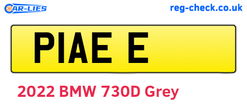 P1AEE are the vehicle registration plates.