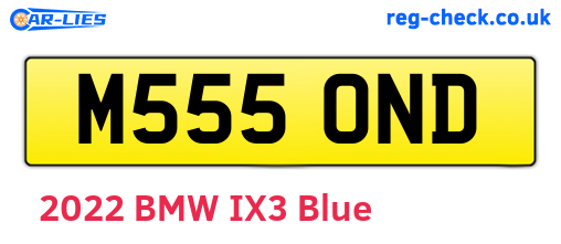 M555OND are the vehicle registration plates.