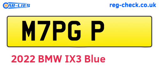 M7PGP are the vehicle registration plates.