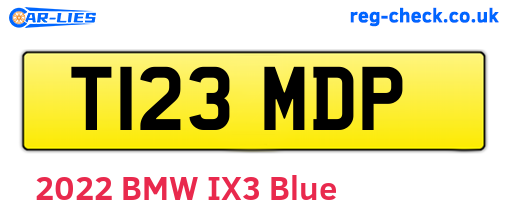 T123MDP are the vehicle registration plates.