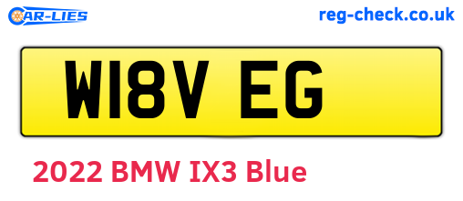 W18VEG are the vehicle registration plates.